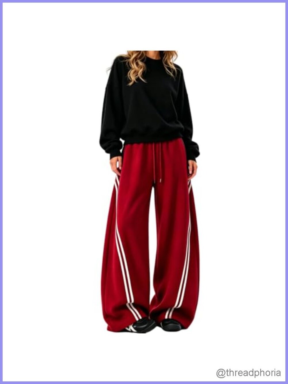 Women's Wide Leg Sweatpants Elastic Waist Baggy Lounge Pants with Pockets